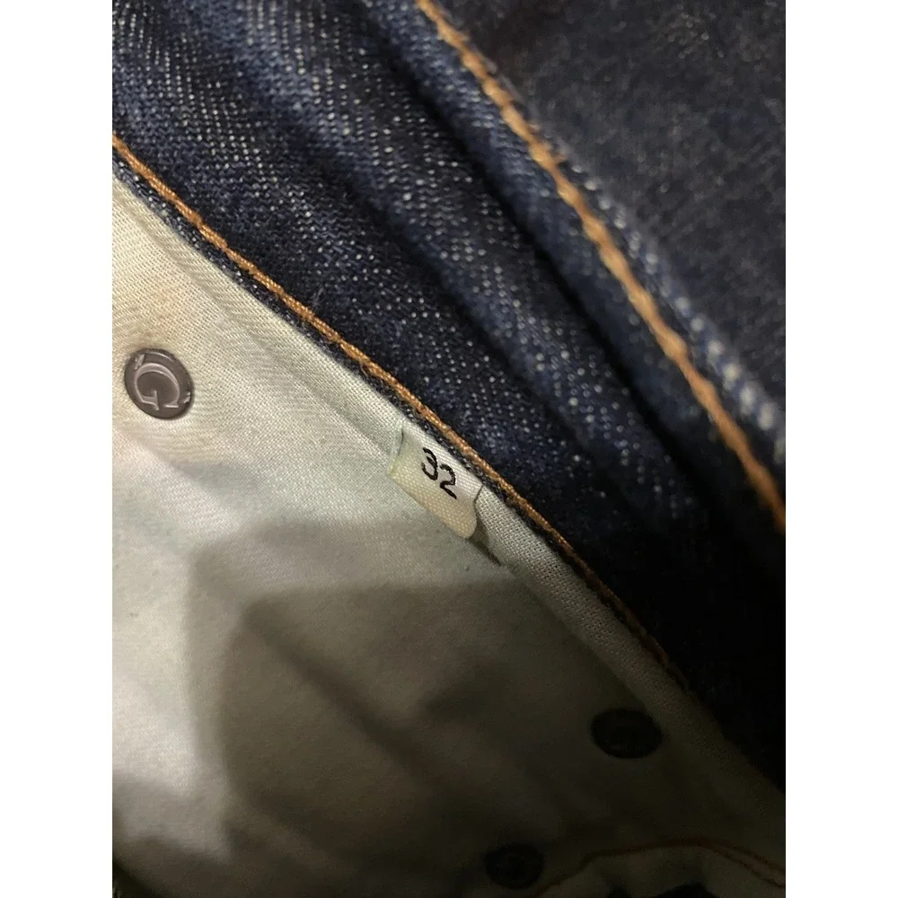 Gustin‎ Selvedge Jeans 32 (31x34) Straight Raw Blue Denim USA Made 116699